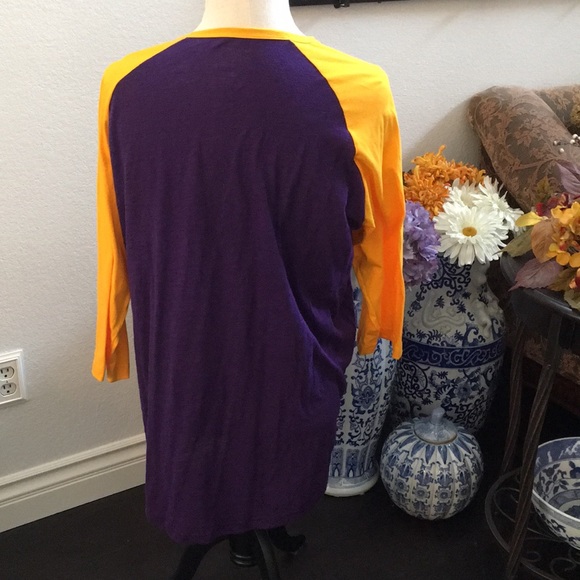 Hardwood Classics by Majestic slubknit Lakers baseball jersey - Picture 2 of 10